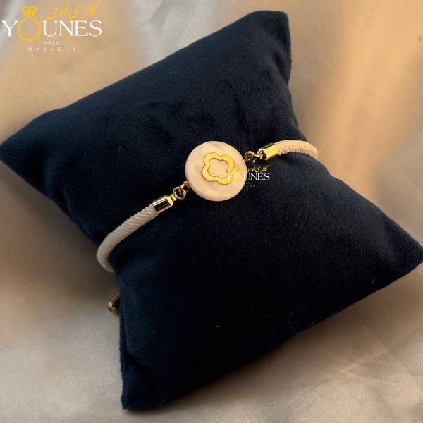 دستبند طلا ونکلیف توخالی صدفی 1.5cm
